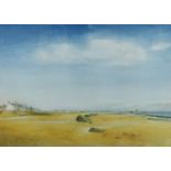 Peter Melville 'The Beach at Elie' Watercolour, in a glazed gilt wood frame, 38 x 28cm