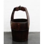 A wooden water pail