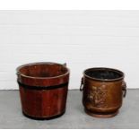 A copper pail and another (2)