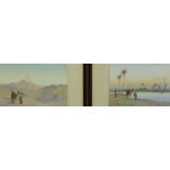 R. Cooper Pair of Middle Eastern Scene watercolours, signed and in glazed frames, 34 x 24cm