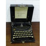 A vintage Smith Premier typewriter in its fitted box