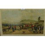 A Victorian coloured engraved print 'Kertch from the North', in a glazed frame, 52 x 36cm