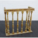 A small pine balustrade balcony, 86 x 94cm