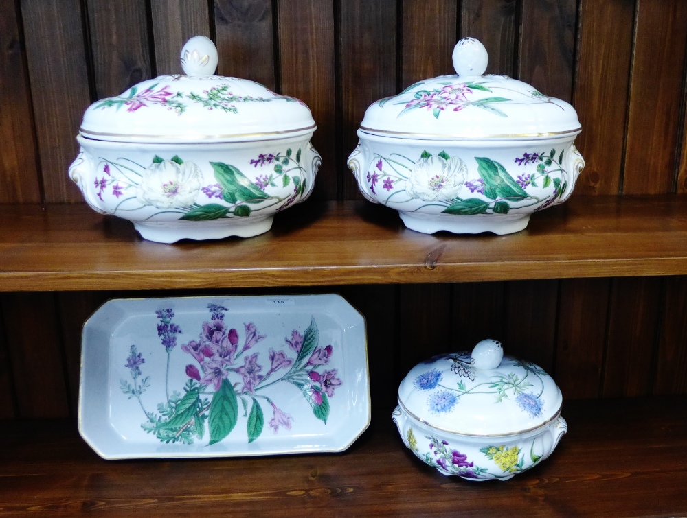 A collection of Spode 'Stafford Flowers' table wares to include two large tureen and covers, another