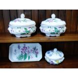 A collection of Spode 'Stafford Flowers' table wares to include two large tureen and covers, another