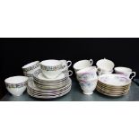 A Foley china teaset, together with a Gainsborough china teaset