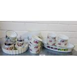 A collection of Royal Worcester table ware to include ramekin dishes, egg coddlers, flan dishes