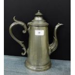 A James Dixon & Sons pewter coffee pot, 27cm high