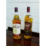 A Bells blended Scotch Whisky, 1L, 40% vol, together with a Grants blended Scotch Whisky, 1L, 40%