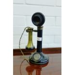 A vintage No.150 candlestick telephone, 30cm high