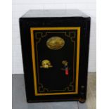 Samuel Wither & Co. Ltd metal safe, with key, 78 x 54cm