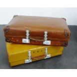 Two vintage travel cases, 20 x 75cm (2)