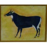 Indian School 'Antelope' Watercolour and Gouache, in a glazed gilt wood frame, 13 x 10cm