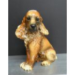 Goebel Spaniel, modelled seated, 29cm high