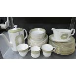 Royal Doulton 'Sonnet' patterned dinner set and teaset comprising plates, bowls, sauceboat, coffee