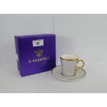 K. Faberge, The Royal Collection, fine bone china cup and saucer complete with box