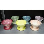 Set of six Beswick lustre glazed sundae dishes, (6)