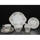 Royal Standard 'Fancy Free' patterned china teaset comprising six cups, six saucers, six side