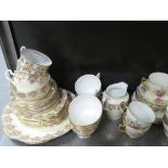 Two china tea sets to include Clare and Royal Crown Pottery, (2)