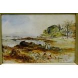 F. Johns 'Aberdour' Watercolour, signed, titled and dated '98, in a glazed and gilt wood frame, 23 x