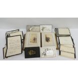 Carte de Visite album together with a selection of Victorian 'In Loving Memory' memorial cards etc.,