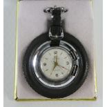 Marvin vintage novelty tyre watch, circa 1960's, the champagne dial with quarter hour Arabic