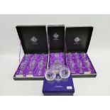 Quantity of boxed Edinburgh crystal to include a pair of brandy glasses, decanter and stopper and