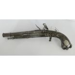 A steel pistol, 33cm long