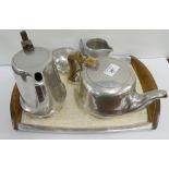 Vintage five-piece Picquot tea and coffee set, (5)
