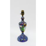 Cloisonne table lamp base, height 30cm