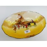 Royal Doulton Series Ware 'Coaching' patterned oval dish