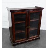 A small mahogany bookcase with pair of glazed cupboard doors , 71 x 67cm