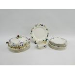Wedgwood & Co, Queens Ivory patterned table wares to include six dinner plates, six medium, six
