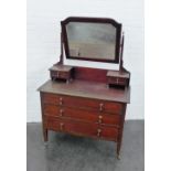 Early 20th century mahogany dressing table, 164 x 108cm