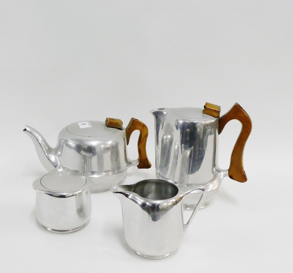 Picquot ware four piece tea and coffee set, (4)