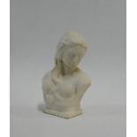 WH. Goss 'Lady Godiva' bust with printed backstamps and dated 1st October 1902, 11cm tall