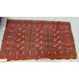 Juval red field rug, 90 x 155cm