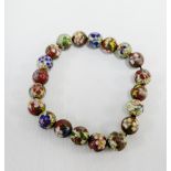 Chinese cloisonne beads bracelet