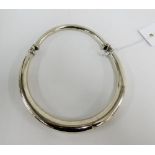 Balinese silver 'slave' style choker necklace with hinged fitting