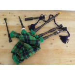 Highland Bagpipes by Piob Mhor, Blairgowrie, African blackwood drones with imitation ivory ring