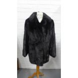 Ladies black fur jacket