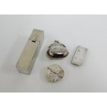 Contemporary silver bookmark, Birmingham 1987 together with silver pill box of circular form,