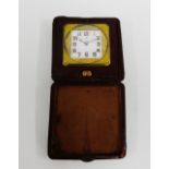 Garrard & Co, Calcutta leather cased travel clock