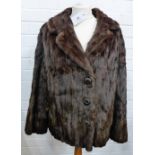 Vintage brown mink fur jacket