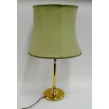 Faux brass table lamp and shade