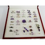 A quantity of silver and mixed colour metal jewellery set with amethyst and morganite to include