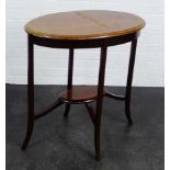 Mahogany two tier side table, 75 x 68cm