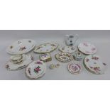 Collection of miscellaneous porcelains to include a Hutschenreuther "Dresden" patterned cream jug,