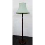 Oak standard lamp and shade, 180cm