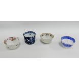 Collection of three tea bowls, together with a modern Japanese blue and white jar, (4)